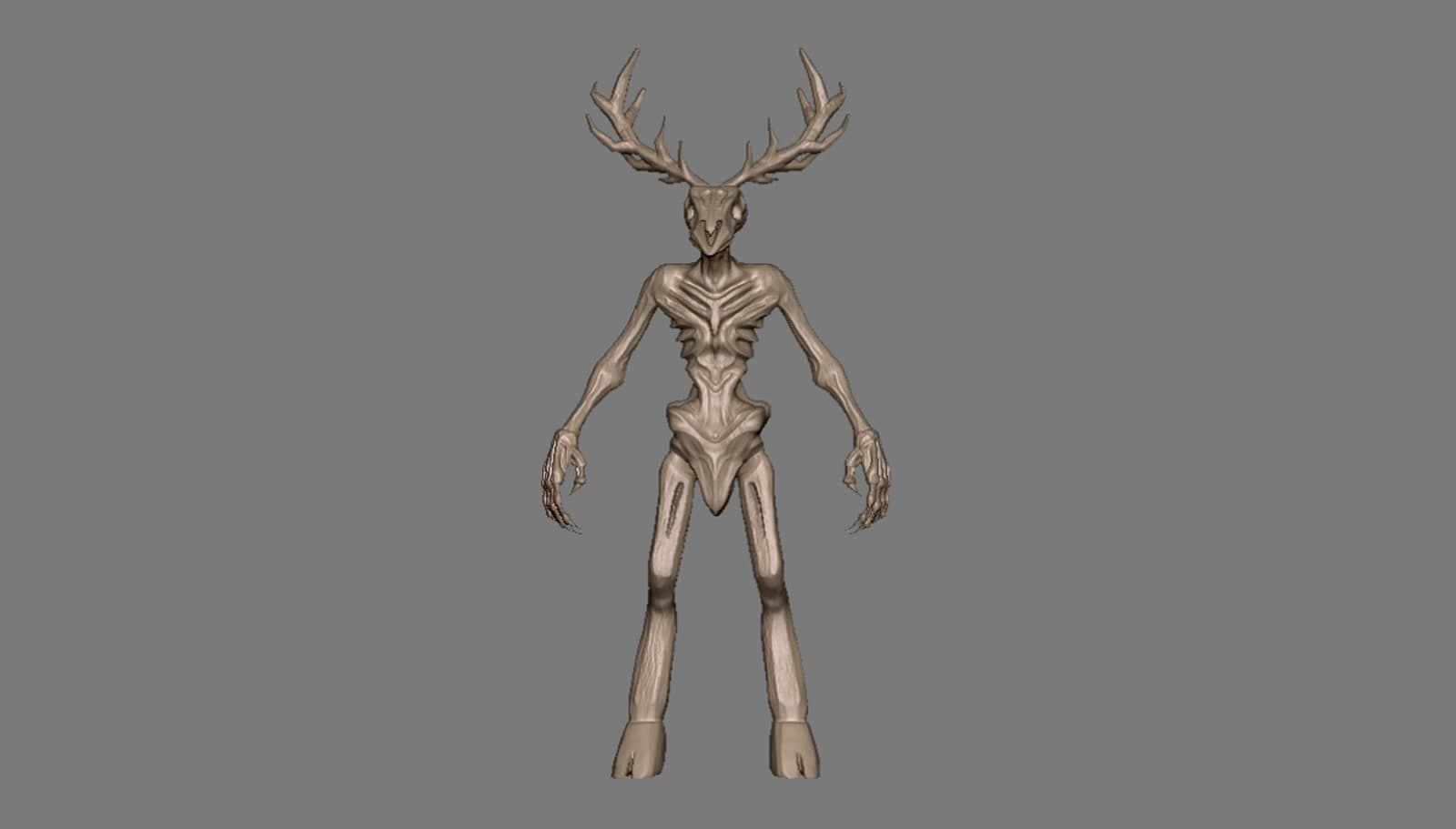 Frame 0 view of the Faune Chara ZBrush sculpt
